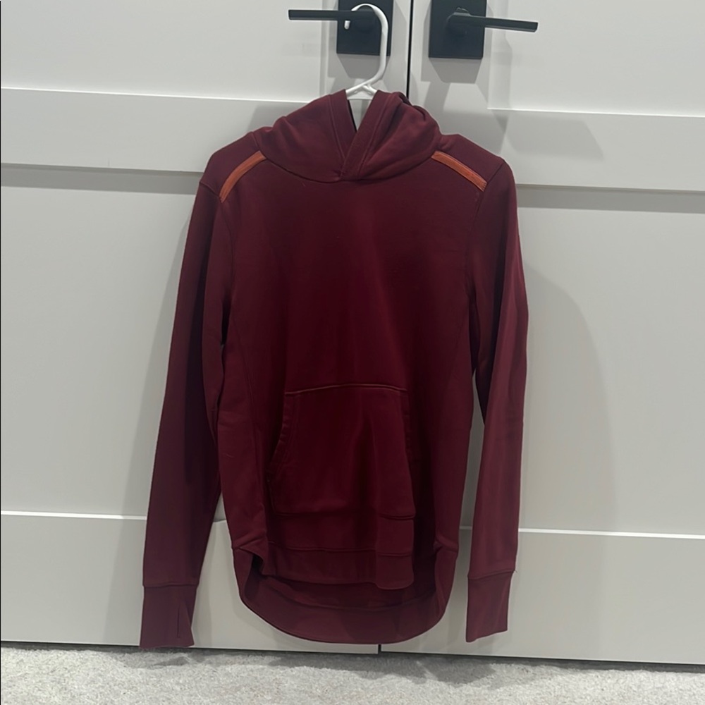Tek Gear Maroon Hoodie with Orange Accents